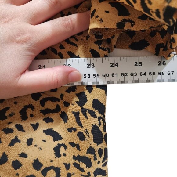 Vintage Algo Blouse Women's Size 16 Leopard Print Short Sleeve Button Down - Picture 6 of 10